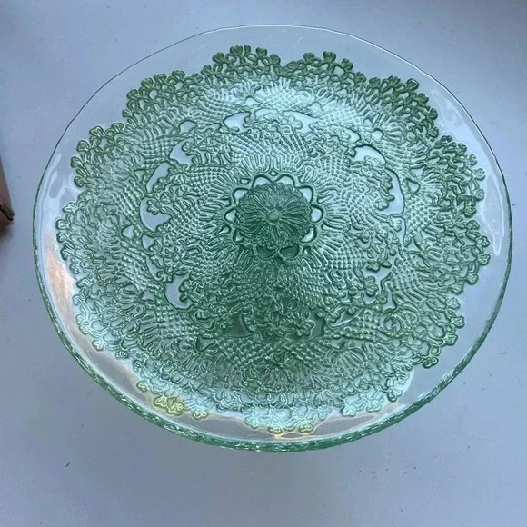 NWT Anthropologie Metallic Lace Cake Stand - Picture 7 of 14